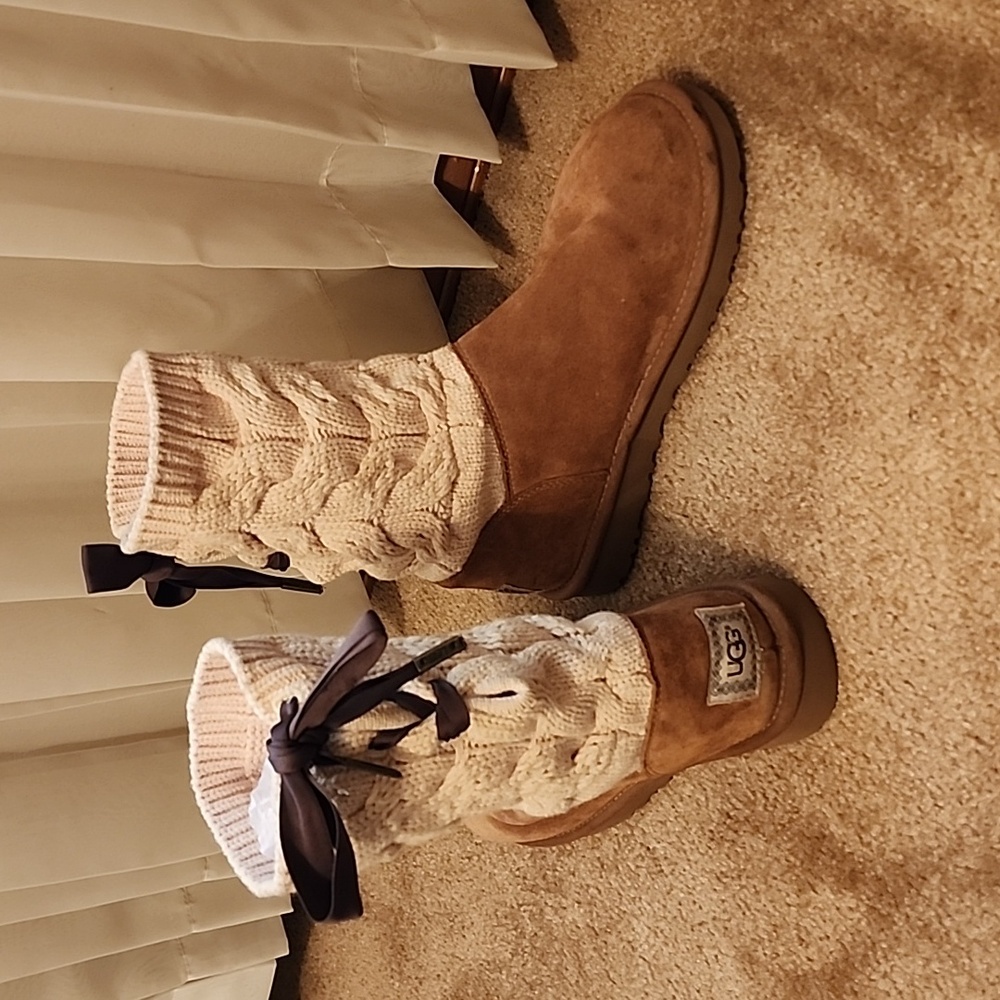 UGG Chestnut Kiandra Knit/Suede Boots